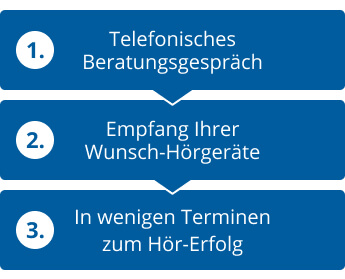 Prozess von audibene Teleaudiologie in 3 Schritten